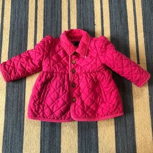 Ralph Lauren Quilted Hot Pink Baby Jacket